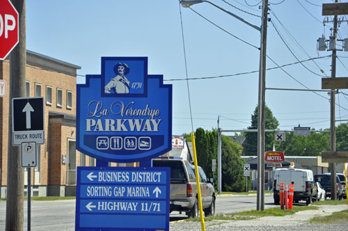 directional sign in town